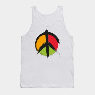 Anti war pacifism pacifist symbol in pan african colors Tank Top